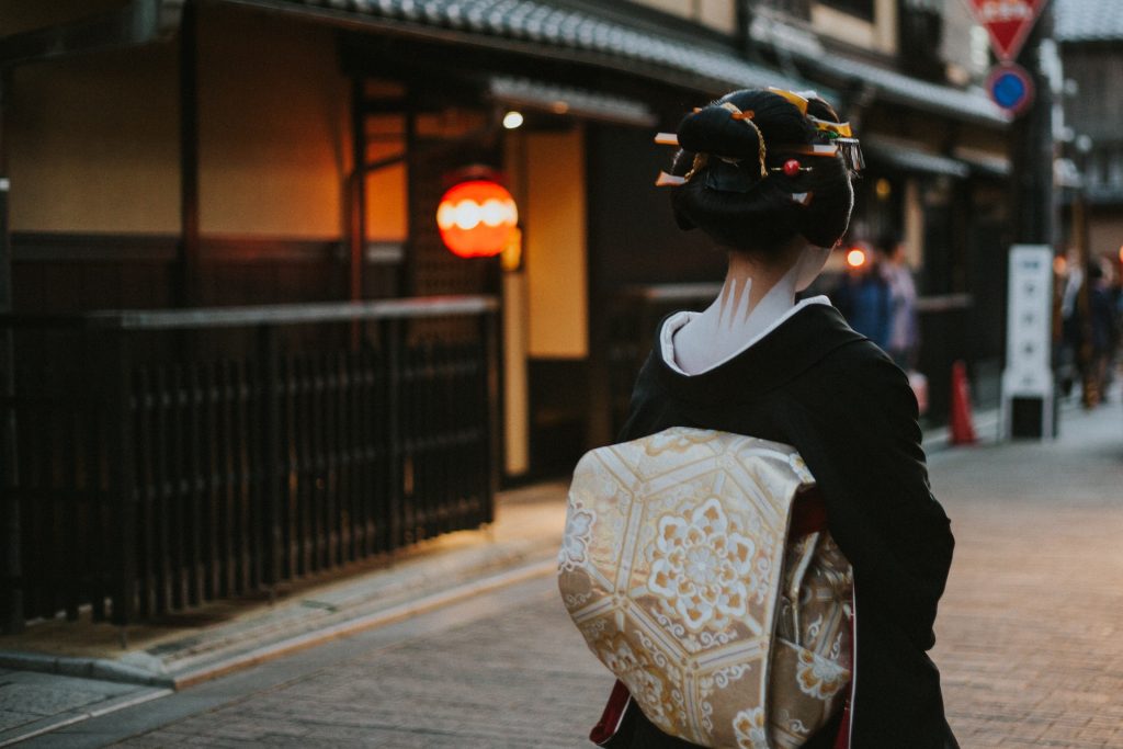 En geisha i Kyoto, Japan